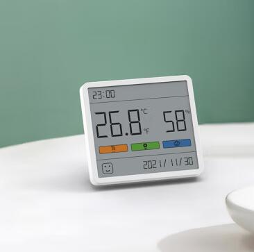  温湿度计时钟室内温度计办公家用婴儿房壁挂桌面电子湿度计